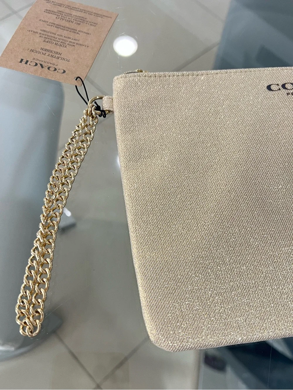COACH Glitter Cosmetic Bag Pouch (NWT)